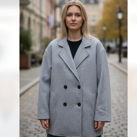 NWT Free People Hannah Slouchy Double Breasted Blazer - Picture 1 of 12